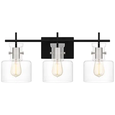 Quoizel Pensbury 23 1/2" Wide Matte Black 3-light Bath Light