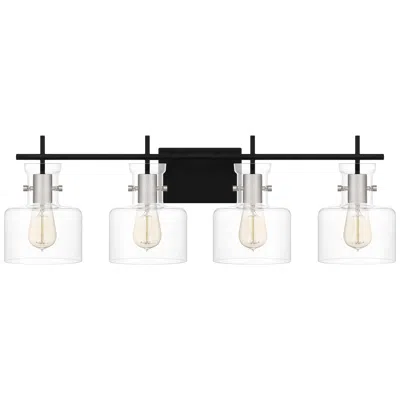 Quoizel Pensbury 32" Wide Matte Black 4-light Bath Light