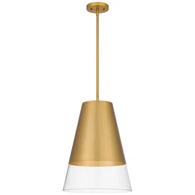 Quoizel Peregrine 1-light Brushed Gold Mini Pendant