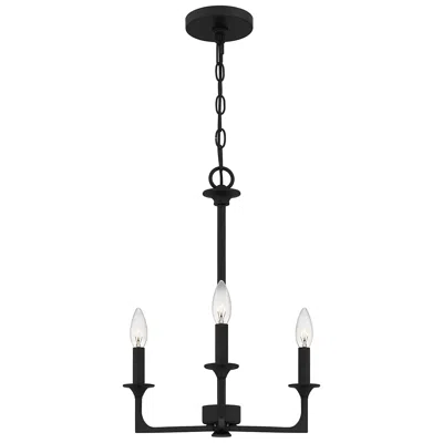 Quoizel Prescott 16" Wide Matte Black 3-light Chandelier