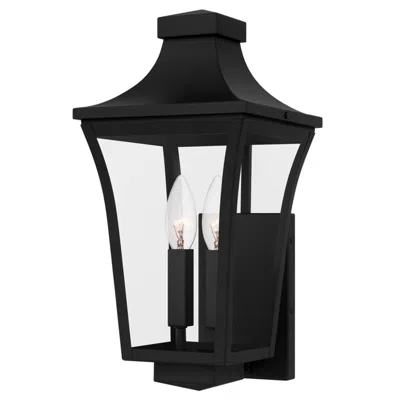 Quoizel Quentin 2-light Earth Black Outdoor Wall Lantern