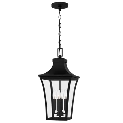 Quoizel Quentin 4-light Earth Black Outdoor Hanging Lantern