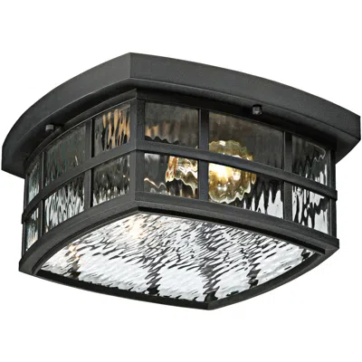 Quoizel Quiozel Stonington 12" Wide Mystic Black Outdoor Ceiling Light
