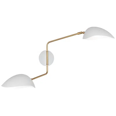Quoizel Rico Espinet Racer 38"h Modern Brass Adjustable Wall Sconce