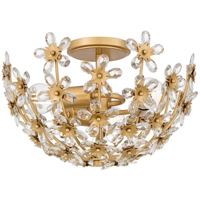 Quoizel Rosemary 15 3/4"w Soft Gold 3-light Ceiling Light