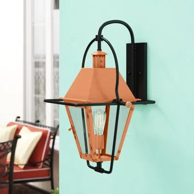 Quoizel Rue De Royal 1 - Bulb 14" H Outdoor Wall Lantern In Aged Copper