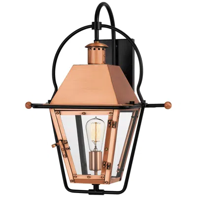 Quoizel Rue De Royal 22 1/2"h Aged Copper Outdoor Lantern Wall Light