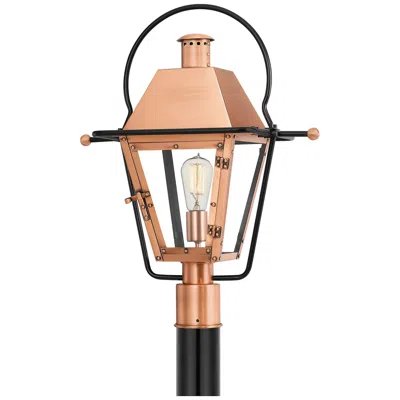 Quoizel Rue De Royal 23 1/2" High Aged Copper Outdoor Post Light