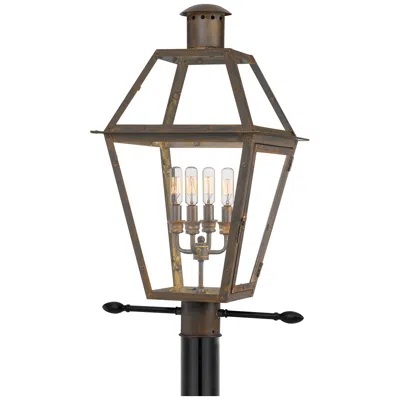 Quoizel Rue De Royal Bronze Outdoor Post Lantern