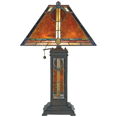Quoizel San Gabriel 23" Arts And Crafts Mission Night Light Table Lamp