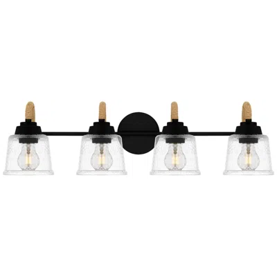 Quoizel Seabreeze 31" Wide Matte Black 4-light Bath Light