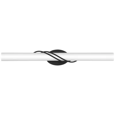Quoizel Serenade 32 1/2" Matte Black Frosted Glass Led Vanity Light