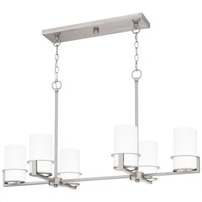Quoizel Seymour 36" Wide Brushed Nickel 6-light Island Chandelier