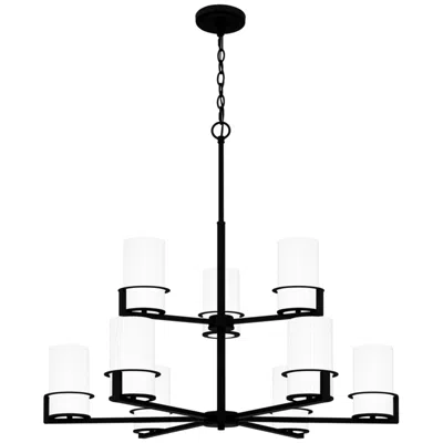 Quoizel Seymour 9-light Matte Black Chandelier
