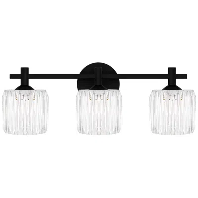 Quoizel Spade 3-light Matte Black Bath Light