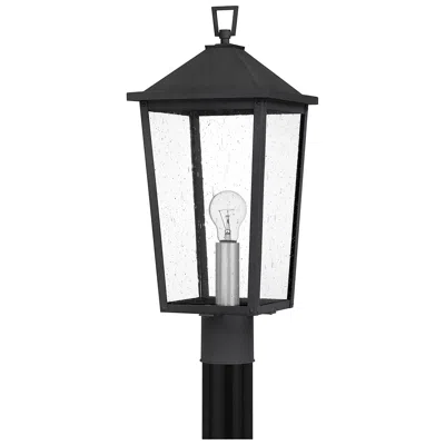 Quoizel Stoneleigh 22" High Mottled Black Outdoor Post Mount Light