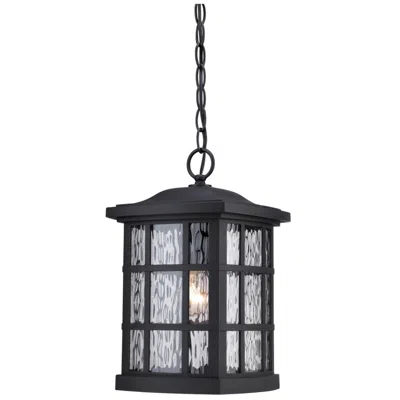 Quoizel Stonington 15" High Matte Black Outdoor Hanging Light