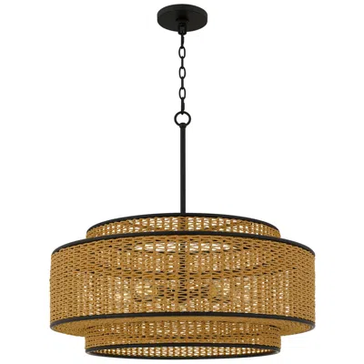 Quoizel Teton 5-light Matte Black Pendant Light