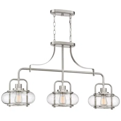 Quoizel Trilogy 38" Wide Brushed Nickel 3-light Chandelier