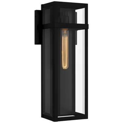 Quoizel Vanessa 18" High Matte Black Outdoor Lantern Wall Light