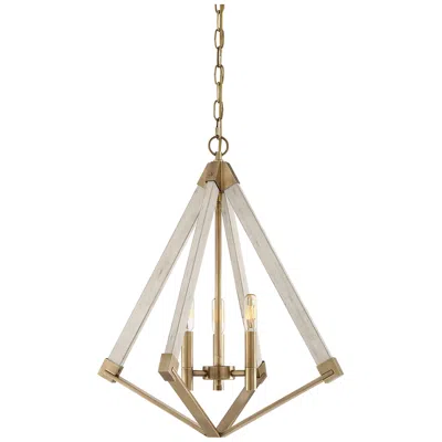 Quoizel Viewpoint 19 1/4" Wide Weathered Brass 3-light Pendant