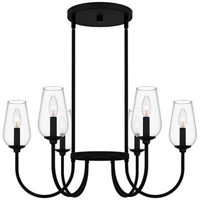 Quoizel Viscount 6-light Matte Black Chandelier