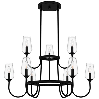Quoizel Viscount 9-light Matte Black Chandelier