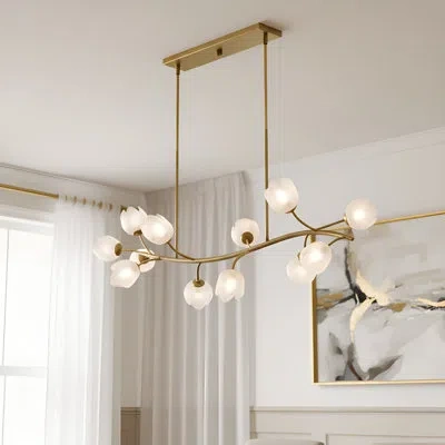 Quoizel Walker 10-light Vintage Brass Island Light In Gold