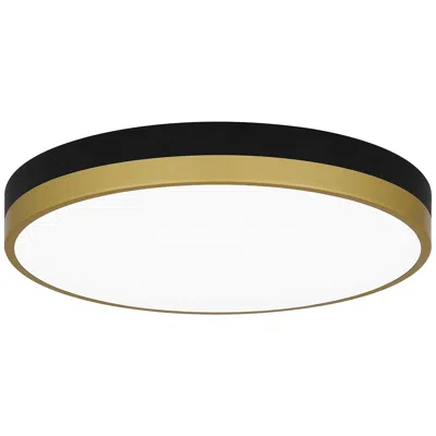 Quoizel Weldin 15" Wide Matte Black Gold Led Ceiling Light In Multi