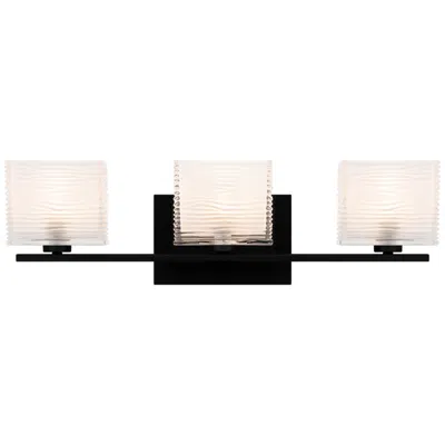 Quoizel Westcap 22 1/2" Wide Matte Black 3-light Bath Light