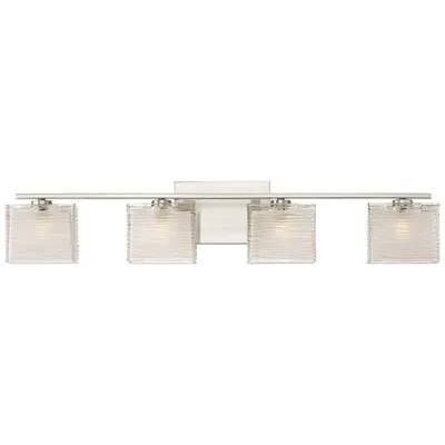 Quoizel Westcap 32" Wide Brushed Nickel And Glass Vanity Bath Light