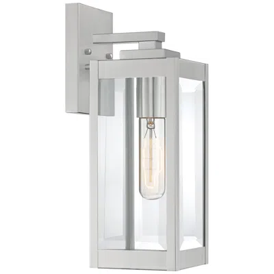 Quoizel Westover 14 1/4" High Silver Outdoor Wall Light