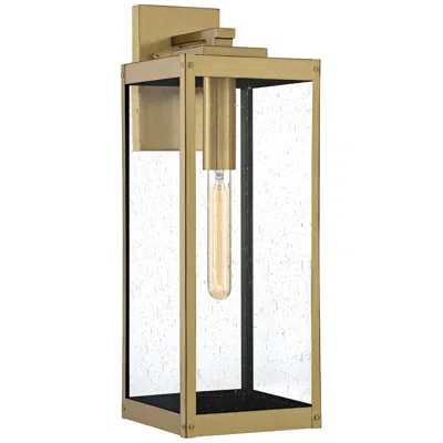 Quoizel Westover 20" High Antique Brass Outdoor Wall Light