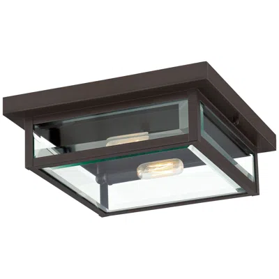 Quoizel Westover 2-light Western Bronze Outdoor Flush Mount