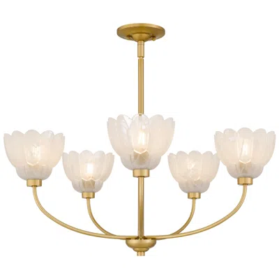 Quoizel Whitecap 5-light Brushed Gold Chandelier