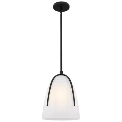 Quoizel Whitmore 1-light Matte Black Mini Pendant Light