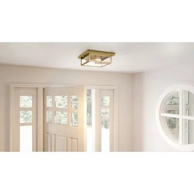 Quoizel Wiebe 2-light Earth Black Flush Mount