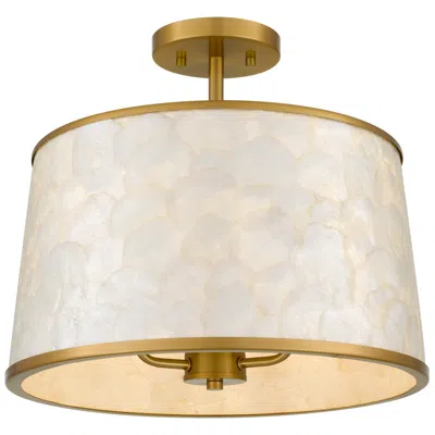 Quoizel Windley 3-light Brushed Gold Semi-flush Mount