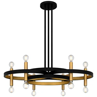 Quoizel Winsland 6-light Matte Black Chandelier