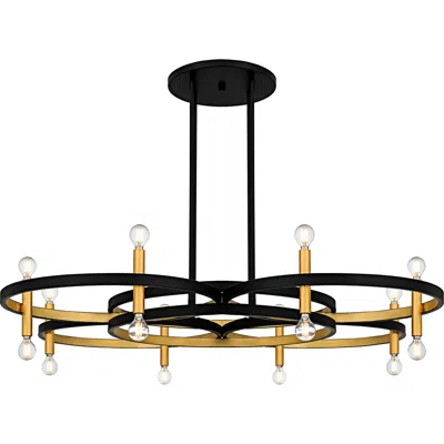 Quoizel Winsland 8-light Matte Black Chandelier