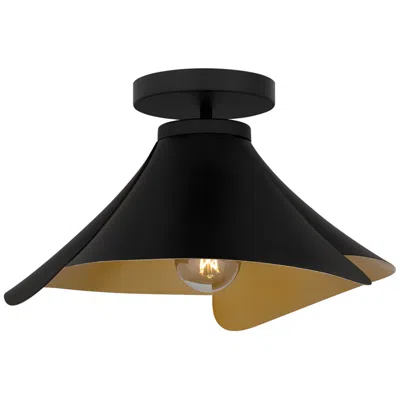 Quoizel Wisp 1-light Matte Black Semi-flush Mount