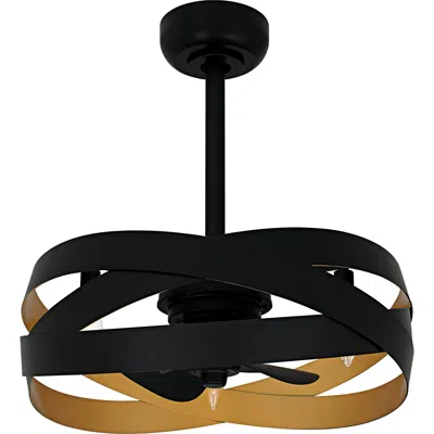 Quoizel Zito 3-light Matte Black Ceiling Fan Light