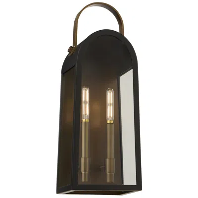 Quorum International Rossi 20" Black W Aged Copper Lantern