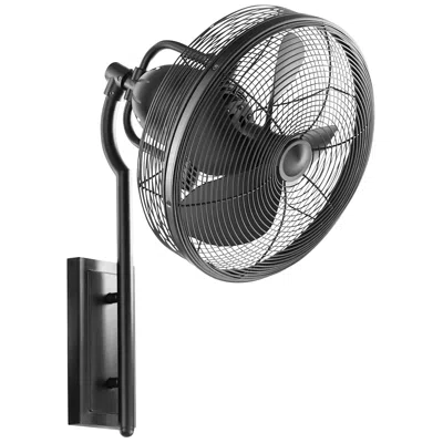 Quorum 13"  Veranda Matte Black Wall Fan