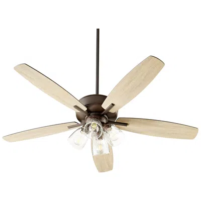 Quorum 52" Breeze Oiled Bronze And Weathered Oak Led Ceiling Fan