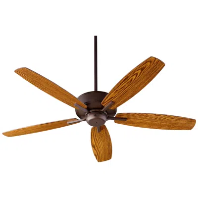 Quorum 52" Breeze Oiled Bronze Ceiling Fan With Walnut Blades