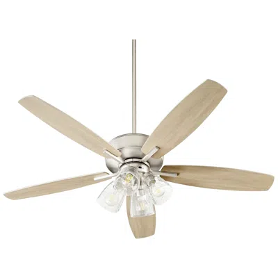Quorum 52" Breeze Satin Nickel 4-light Led Ceiling Fan