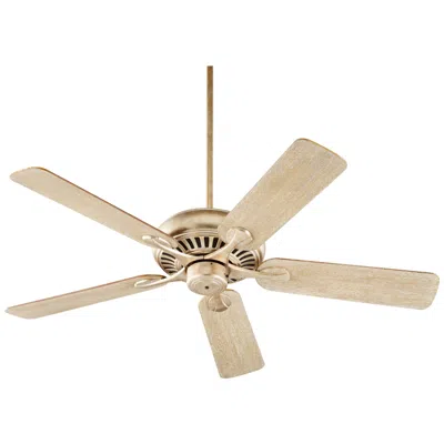 Quorum 52" Pinnacle Aged Silver Leaf Ceiling Fan With Oak Blades