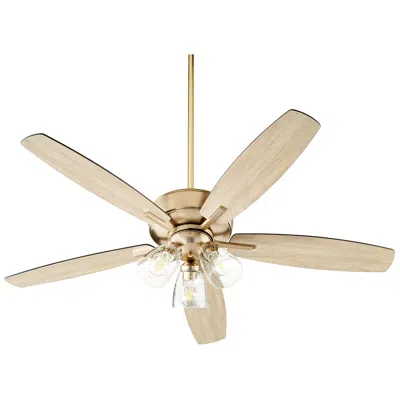 Quorum 52"  Breeze Aged Brass 3-light Led Ceiling Fan