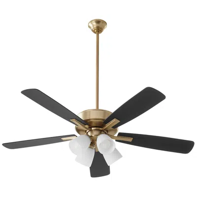 Quorum 52"  Ovation Aged Brass Led Smart Ceiling Fan